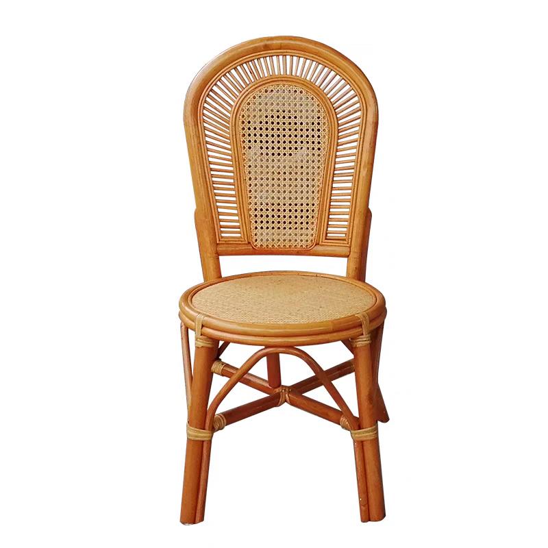 真藤餐椅单人靠背椅天然植物腾编椅子茶楼餐厅腾椅家用吃饭桌藤椅