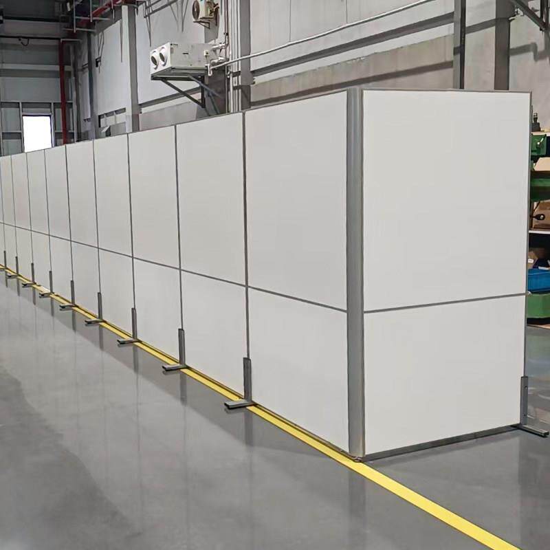 活动隔断墙办公室折叠移动屏风推拉简易工厂车间铝合金隔断墙板