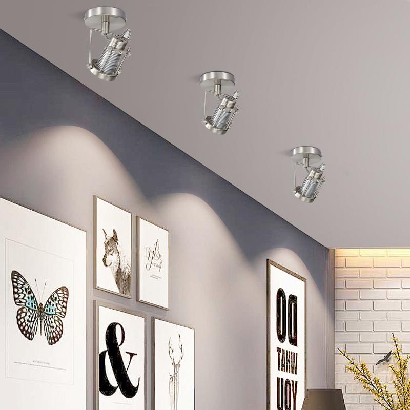 JYDY2541不锈钢明装射灯家用客厅餐厅店铺商用防眩LED轨道灯