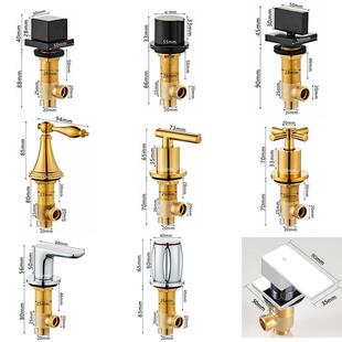 面盆洗脸盆卫生间浴缸三五件套分体水龙头冷热铜体一进一出开关阀