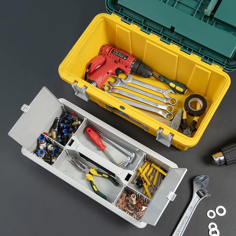 五金工具箱工业级家用多功能电工大收纳盒套装车载汽修工具收纳箱