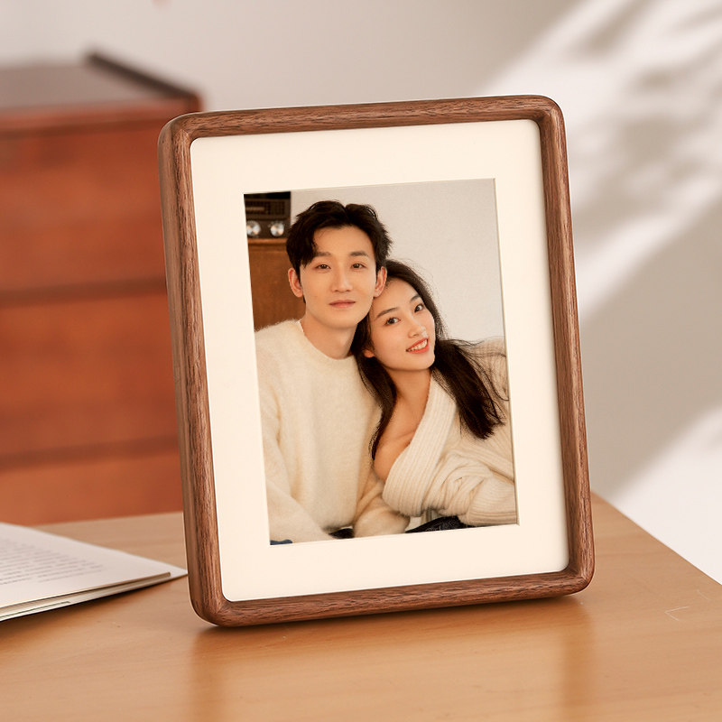 黑胡桃实木相框高级感照片装裱框