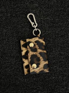 Soul Mates复古豹纹零钱卡包金属钥匙扣腰间挂件cleanfit穿搭配饰