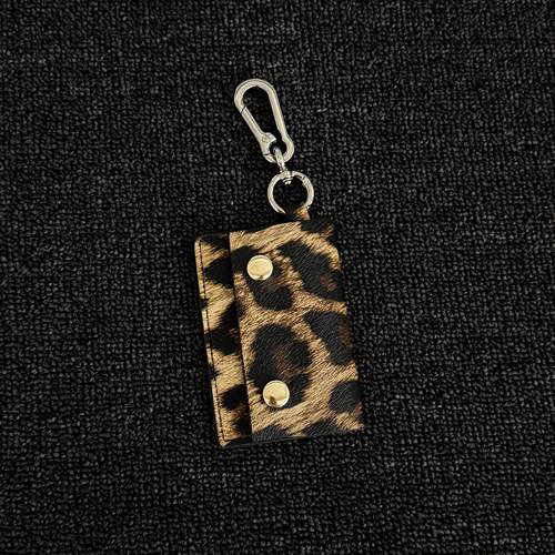 Soul Mates复古豹纹零钱卡包金属钥匙扣腰间挂件cleanfit穿搭配饰