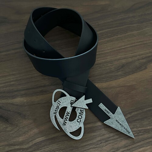 SoulMates浏览器鼠标箭头腰带中古vintage小众穿搭配饰男女款皮带