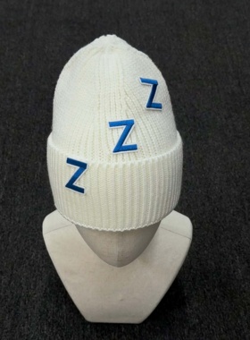 SoulMates韩系小众针织帽秋冬季休闲保暖百搭冷帽大头围Zzz困困帽