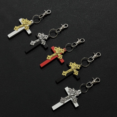 Soul Mates原创设计实心木十字架腰间钥匙扣挂饰金属挂件裤子配件