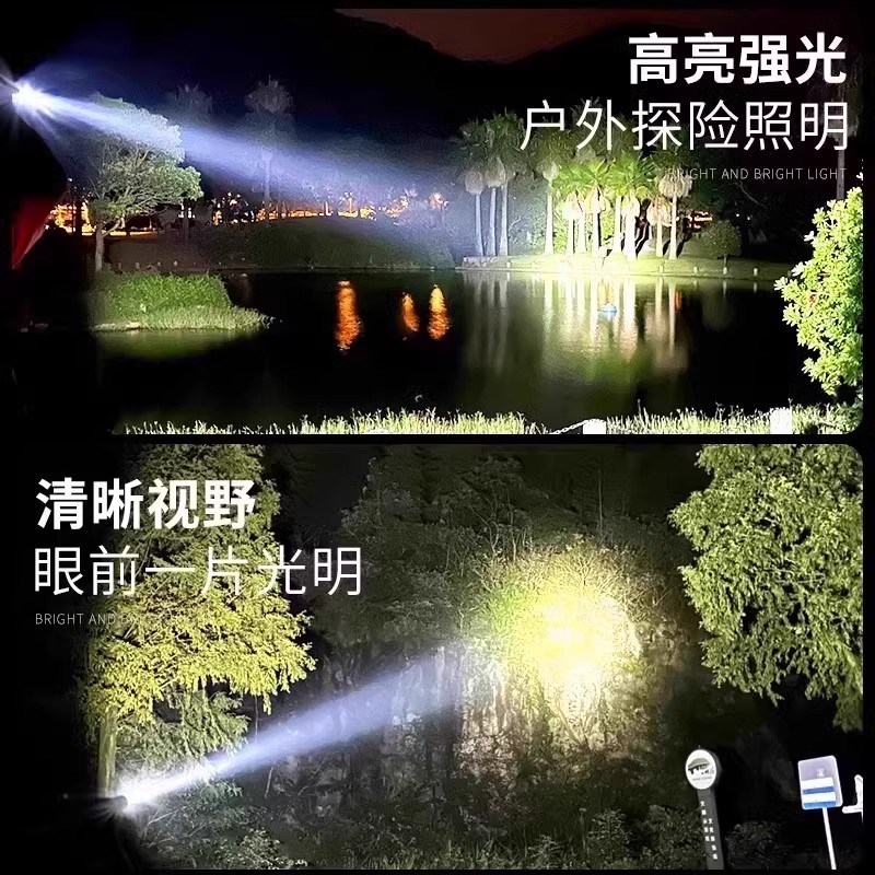 头灯强光超亮超长续航钓鱼超轻夜钓感应充电头戴式电筒夜钓灯