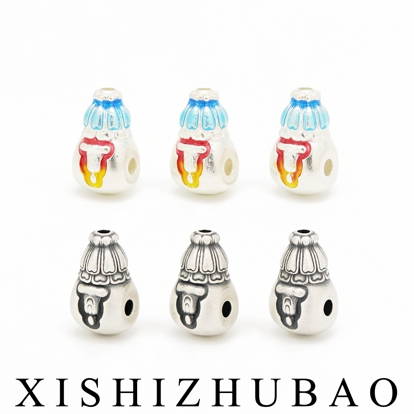 S999纯银佛陀莲花一体三通