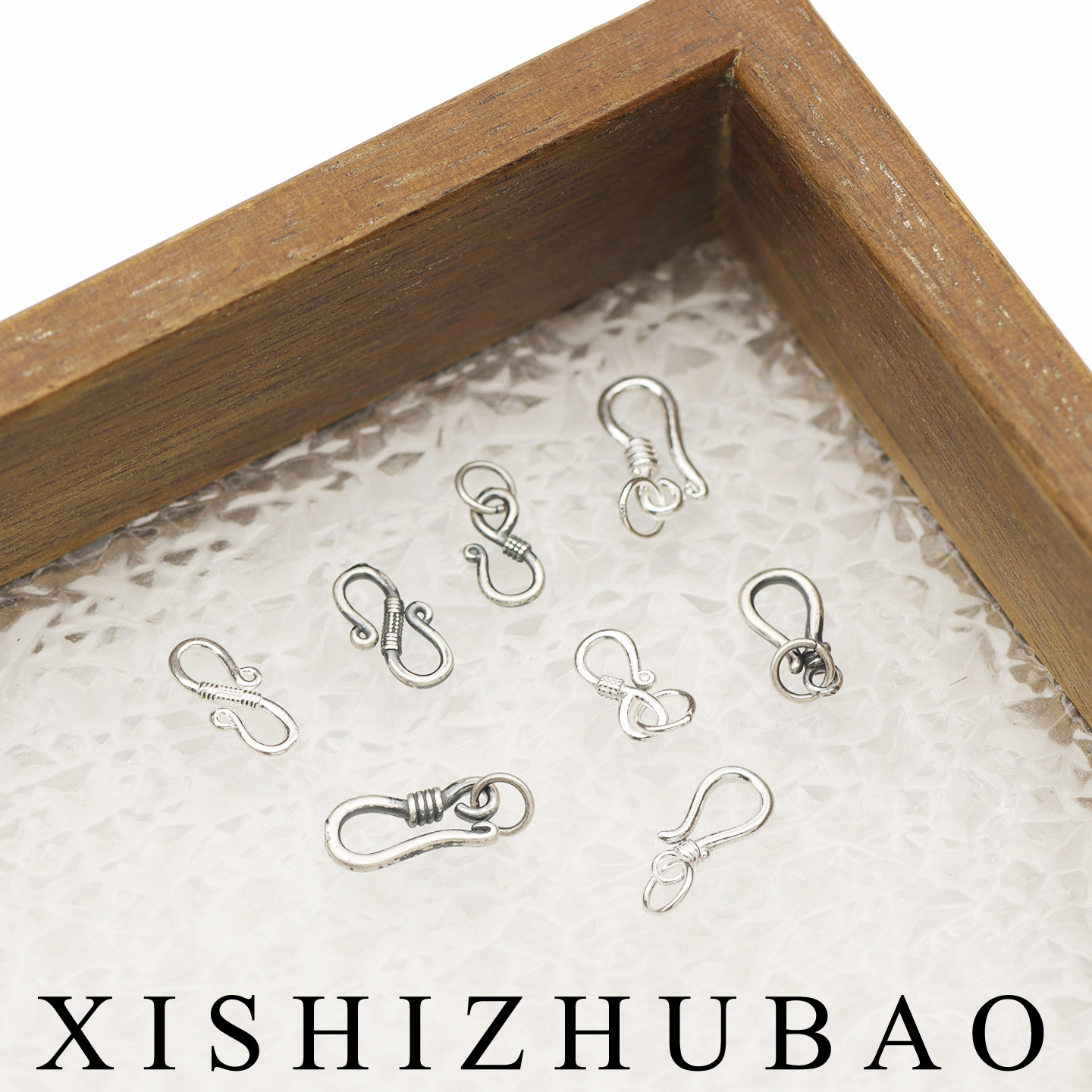 S999纯银扣子复古龙虾扣