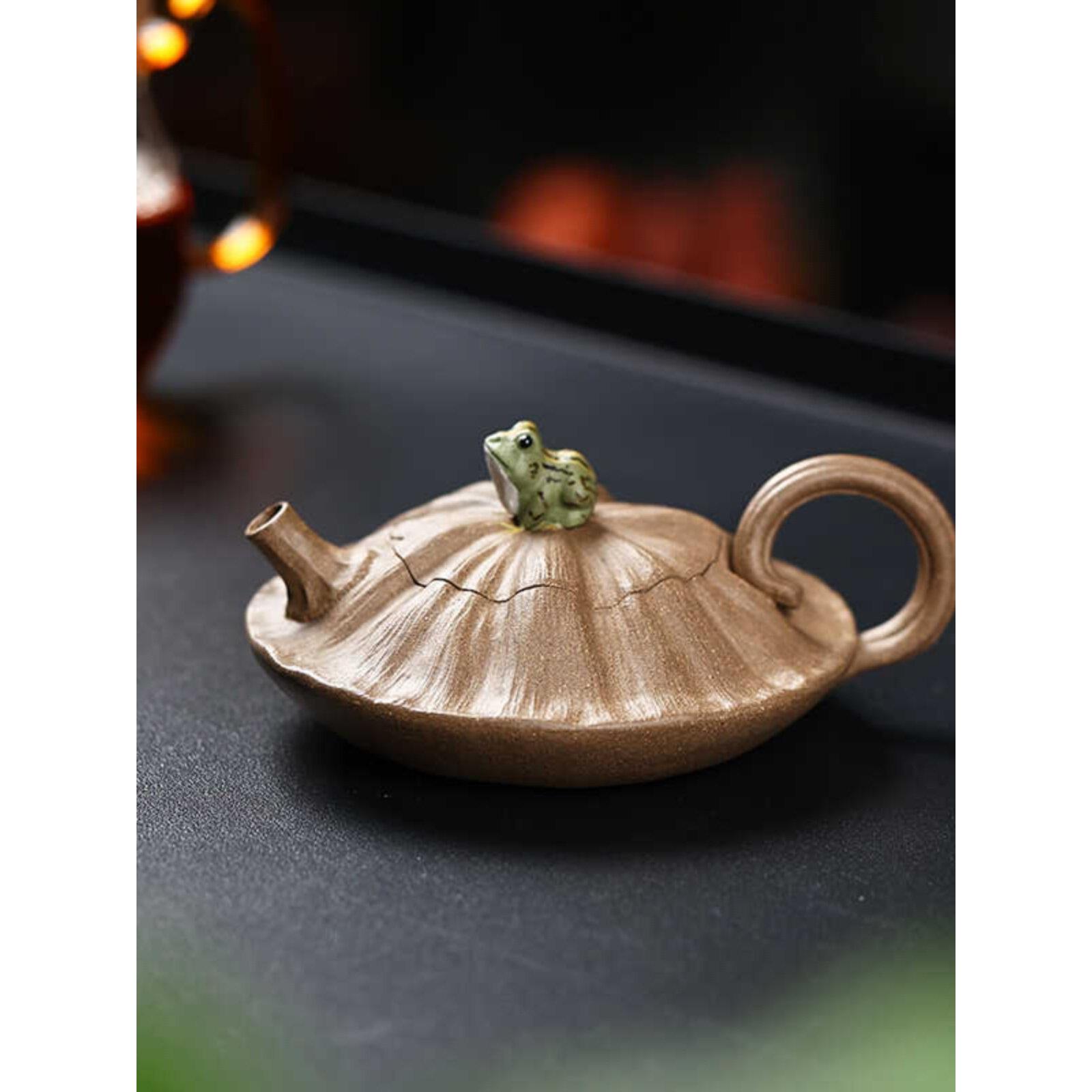 宜兴紫砂壶纯手工原矿老段泥莲蓬泡茶壶家用功夫茶具单人小品茗杯
