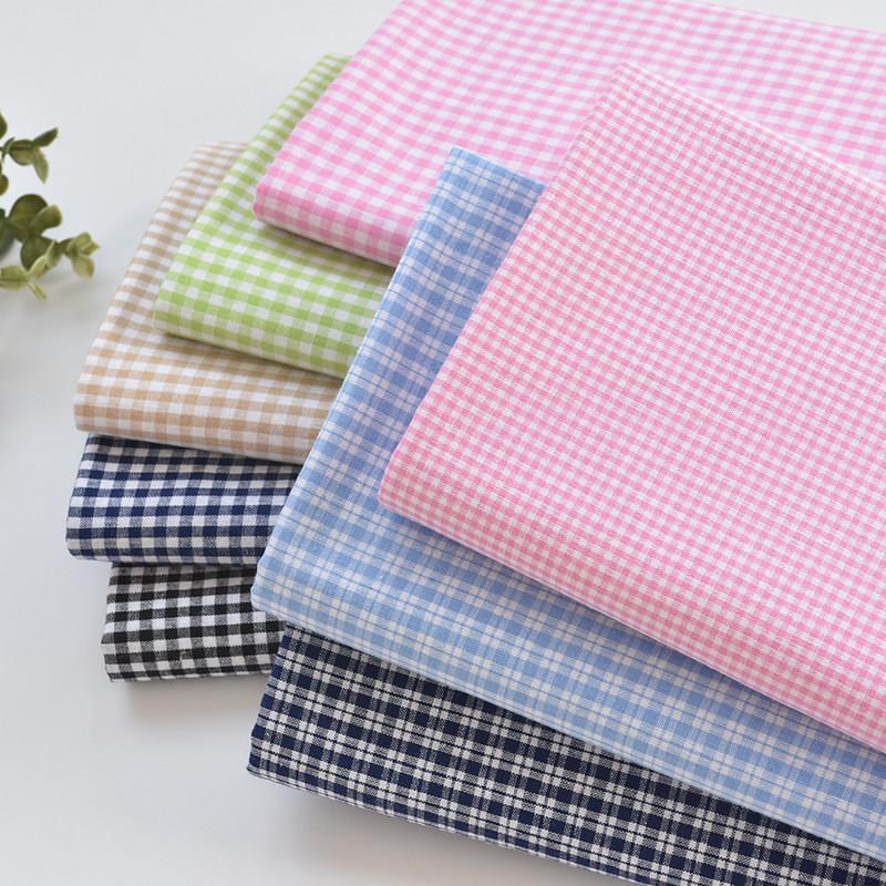 小面团布料纯棉色织格子面料衣服裙子童装衬衫手工DIY