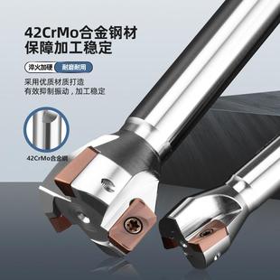 一体式 直角炮塔铣刀杆400R铣刀盘R0.8直柄C20炮塔铣床C16柄R5刀盘