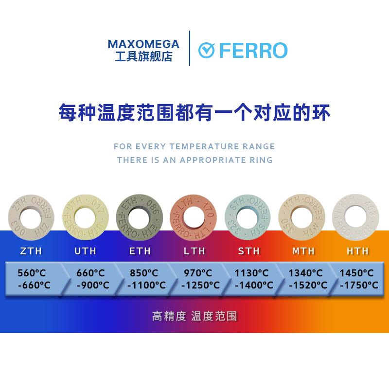 美国品牌德国进口福禄FERRO高精度测温环560-1750高温窑炉测温环