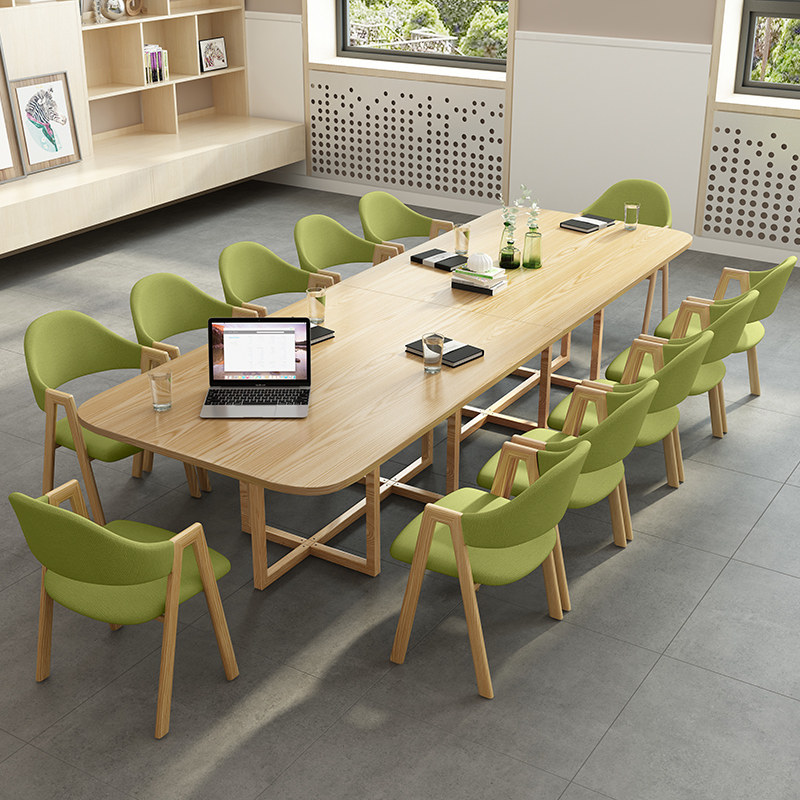 会议桌现代洽谈办公室长条桌椅小型长方形办公长桌工作台