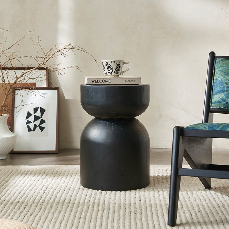 实木木墩家用圆形茶几凳矮简约实木边几树木墩子民宿摆件根雕凳子