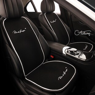 汽车坐垫四季通用单个座垫车载布艺座椅U座后排防滑车垫女