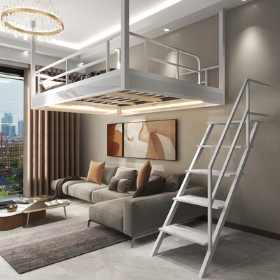 复式二楼床上下铺层床高低床子母床上床下桌儿童床省空间悬空床