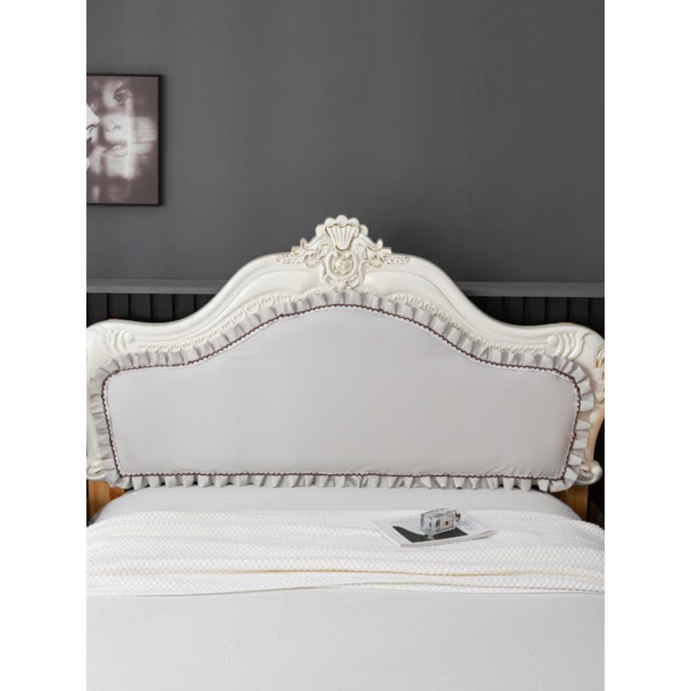 床头套罩定做欧式防猫抓半包弧形半圆不规则纯色简约软包防尘罩