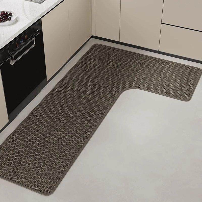 轻奢高级L型厨房专用地垫吸水速干 干耐脏脚垫简约防滑除尘满铺地