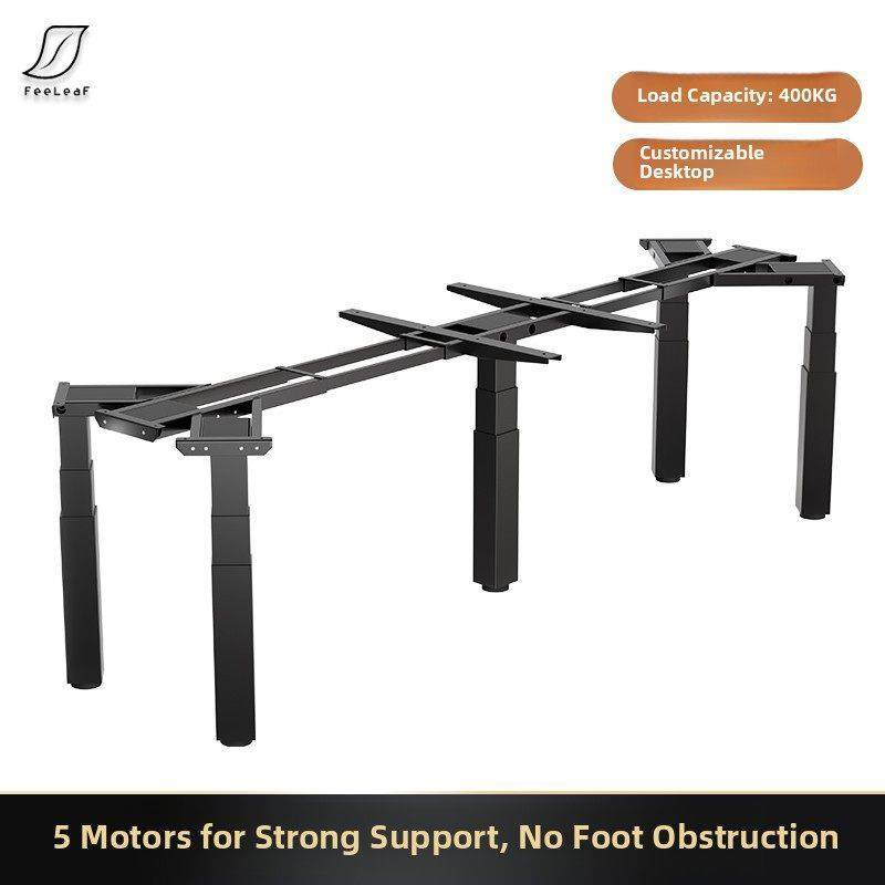 5电机电动升降桌架桌腿电脑桌办公会议茶几大板桌实木大承重