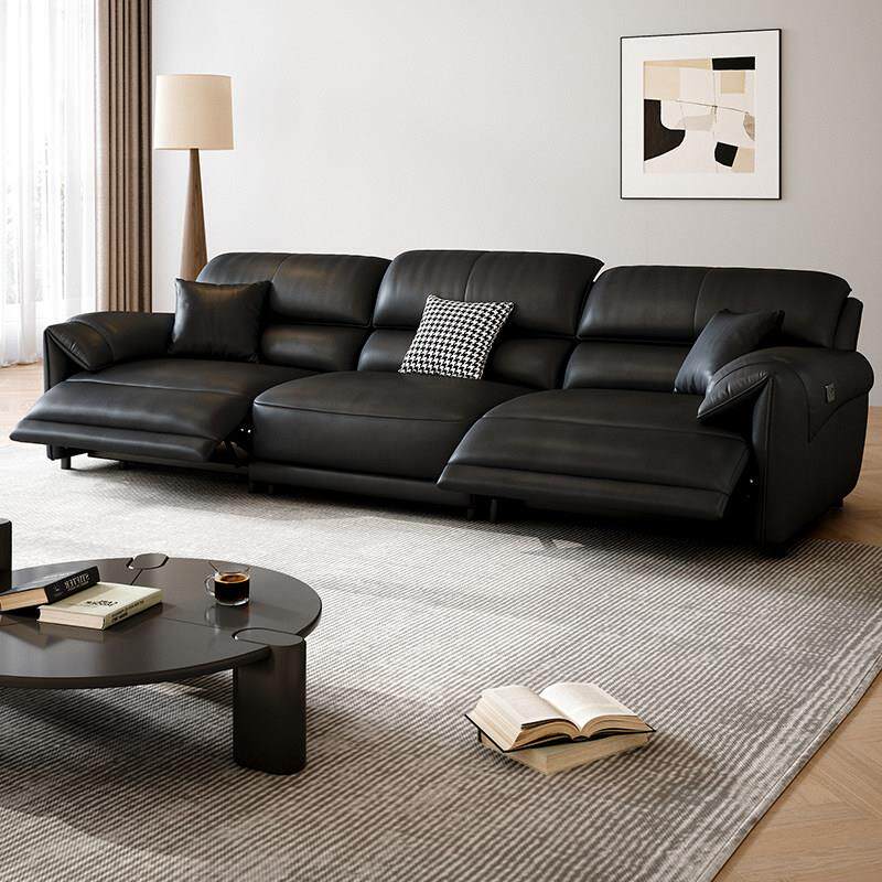 现代简约电动沙发大小户型客厅功能沙发可调节意式极简三人位沙发