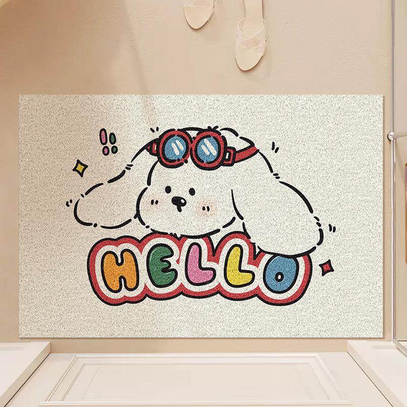 家用可爱入户门地垫进门除尘刮泥脚垫pvc大门口耐脏耐磨丝圈垫子,居家布艺,入户地垫,淘宝优惠券,粉丝福利购,淘宝优惠卷