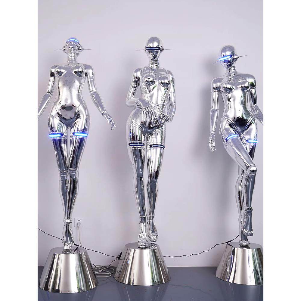 空山基摆件 未来机械姬女神雕 塑艺术人物模大型落地灯酒吧KTV装,家居饰品,落地摆件,淘宝优惠券,粉丝福利购,淘宝优惠卷