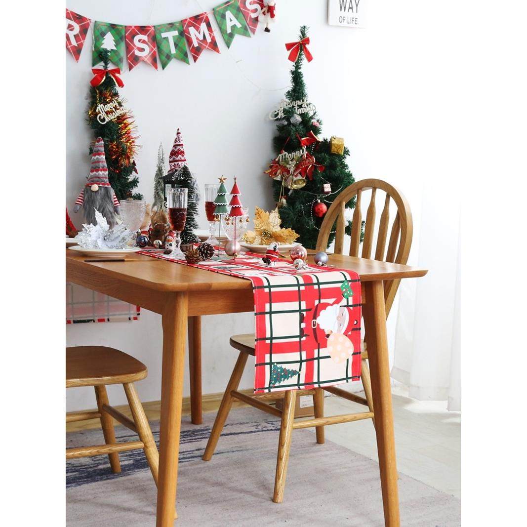 圣诞节桌旗北欧现代布艺餐桌茶几节日新年家居商场红色装饰长盖布,居家布艺,桌旗,淘宝优惠券,粉丝福利购,淘宝优惠卷