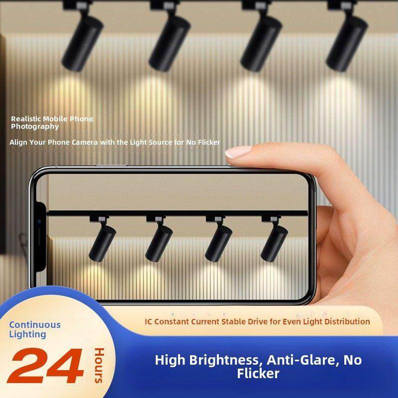 表面安装射灯Led轨道灯服装商店商业展览馆家用超亮射灯Cob轨道灯,家装灯饰光源,明装射灯,淘宝优惠券,粉丝福利购,淘宝优惠卷