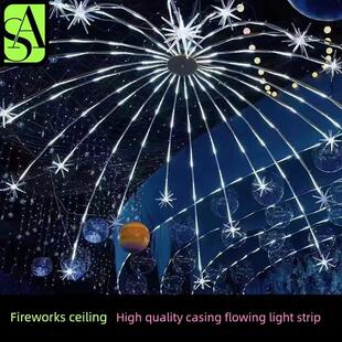 采购产品婚礼铁道具，烟花灯，天花板赛马流水灯与星空婚礼装饰，