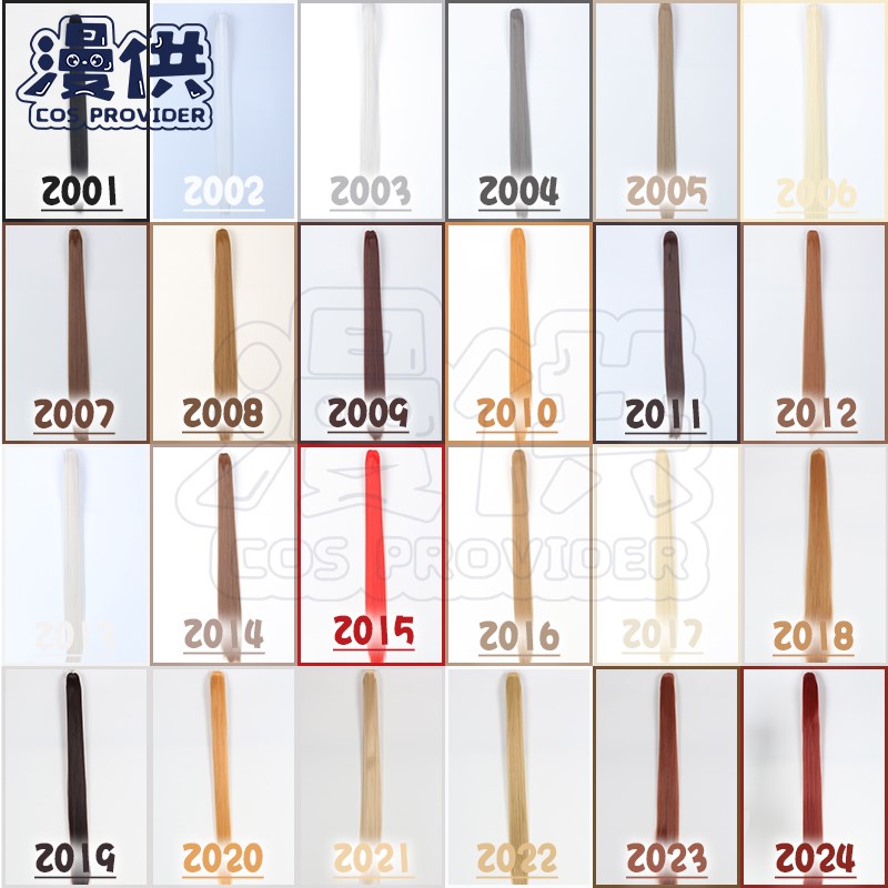 万用款cos假发 虎夹单双马尾30 60 90 cm红橙黄绿青蓝紫色