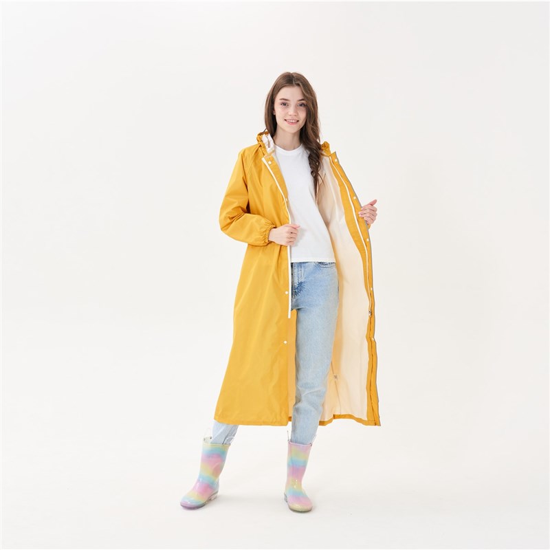 防暴雨成人雨衣日系时尚徒步长款防水风衣外套全身雨披女可爱潮