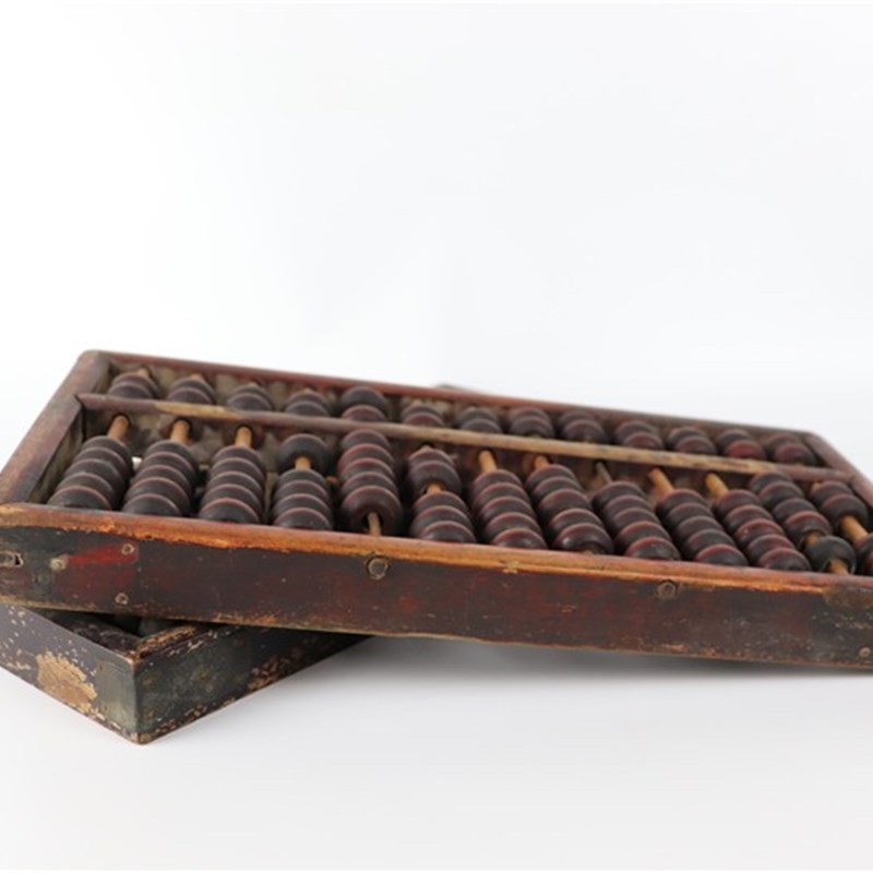 民俗老物件收藏民国老式算盘旧货算盘子杂项摆件古董怀旧复古装饰