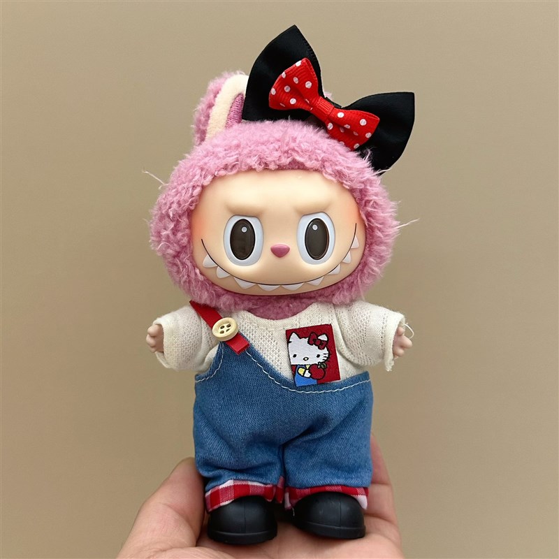 含娃labu包包挂件挂饰可爱搪胶玩偶布布毛绒公仔礼物钥匙扣娃衣