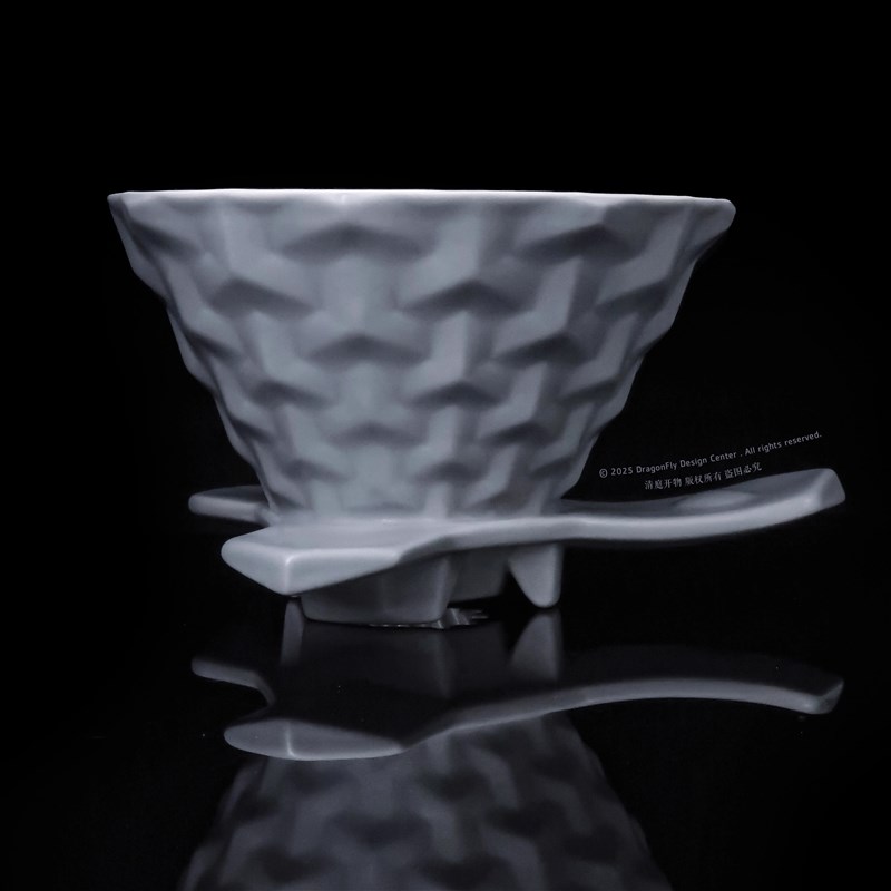 新品 CT62山文带座版 滴漏式手冲G滤杯(迷雾灰)62度角流速快