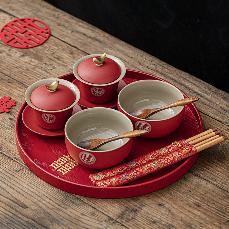 结婚敬茶杯喜碗筷茶具装新婚女方陪嫁用品大全改口杯夫妻子孙碗,节庆用品/礼品,喜碗/敬茶杯,淘宝优惠券,粉丝福利购,淘宝优惠卷