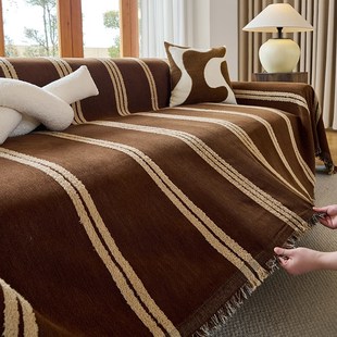 布沙发罩三位一贵妃盖布四季通用新款固定防滑防猫抓沙发巾