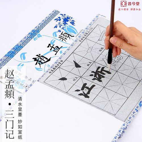赵孟頫行书字帖三门记行书入门书法练习碑帖水写布临摹描红