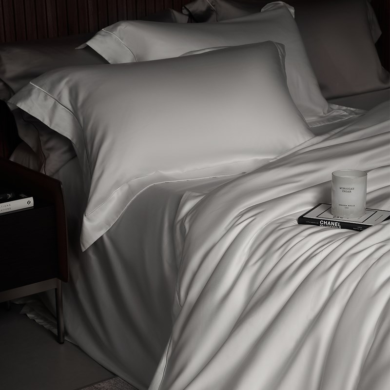 【GIZ9】高端奢华超柔T埃及长绒棉丝光意式极简纯色四件