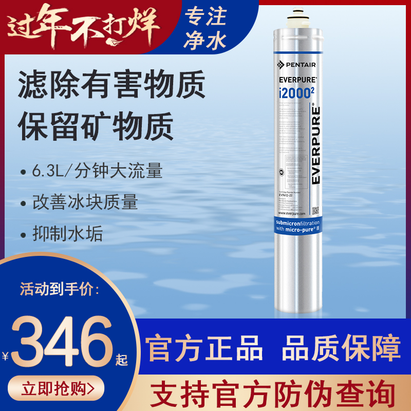 爱惠浦净水器制冰机专用I5002 I20002 I40002替换主滤芯大流量