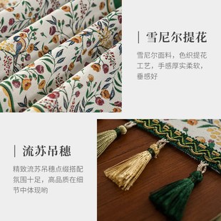 轻奢餐垫美式 新款 复古桌旗电视柜长条巾民宿斗柜盖布高级感桌布