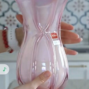 手工制做琉璃花瓶手工吹制玻璃fenton风格花器白紫粉色尤马马同款