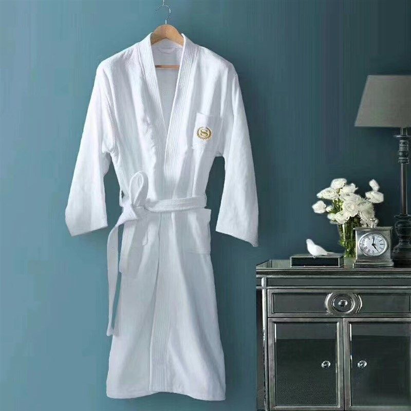 五星级酒店浴袍纯棉家用成人柔软洗澡男女长款毛巾料吸水浴衣睡袍