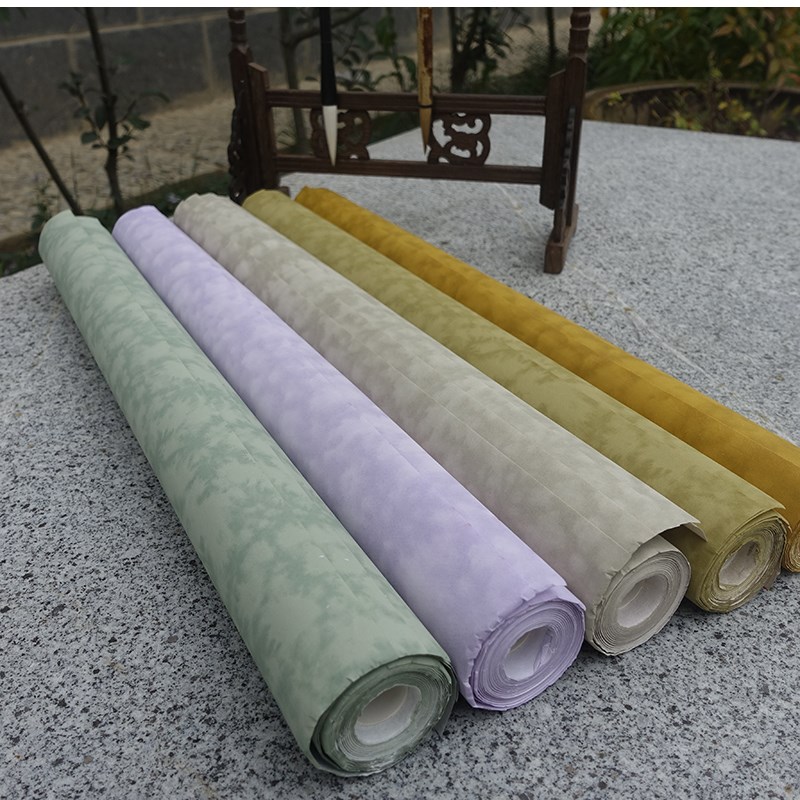 泾县艺宣阁蜡染虎皮宣半生熟四尺六尺对开