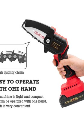 园林修剪无刷炼锯4/6寸电炼锯可左右手M使用 大功率电锯大容量