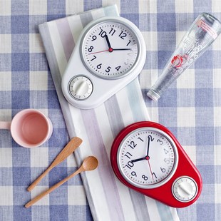 免打孔北欧静音厨房闹钟创意钟表磁性吸冰箱贴钟专用钟磁铁小挂钟