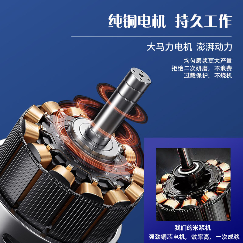 干湿两用磨粉磨浆机商用打浆机家用小型肠粉米浆电石磨豆浆豆腐机