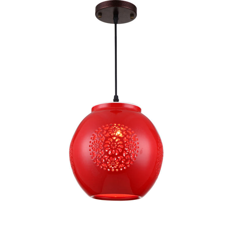 红灯笼中式现代简约乔迁阳台灯吧台门厅玄关入户过道创意陶瓷吊灯,家装灯饰光源,床头/玄关/吧台/过道吊灯,淘宝优惠券,粉丝福利购,淘宝优惠卷