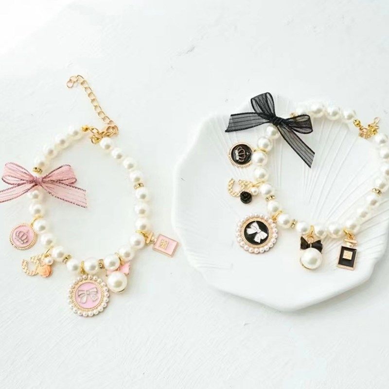 狗狗新款珍珠项链小狗贵妇风珍珠吊坠泰迪柯基蝴蝶结配饰宠物项圈,宠物/宠物食品及用品,项圈/肩带,淘宝优惠券,粉丝福利购,淘宝优惠卷